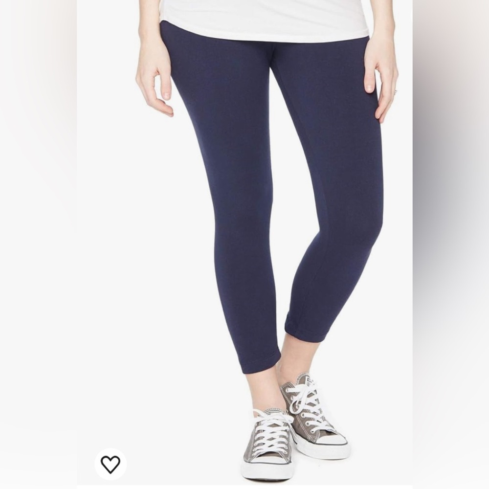 Motherhood Maternity Crop Leggings Blue